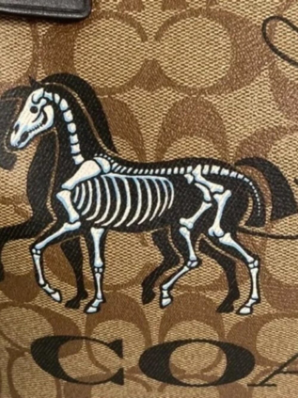 COACH City Tote Bag Signature Canvas Halloween Carriage - Picture 3 of 6